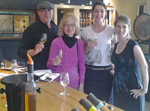Terry & Kathy Sullivan with Amandine Vicente Biosca and Karene Martel-Dumas of In Vino Veritas Travel